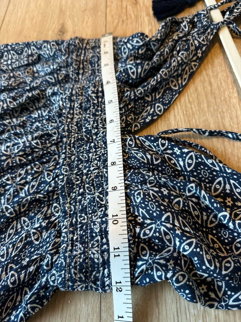 Lulu's Navy Blue Floral Tie-Shoulder Boho-Maxi-Flowy Summer Dress - Picture 6 of 8